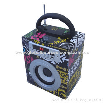 Outdoor Wireless Speaker, Can Make Colorful Customers Design, Supports USB Flash Drives/SD Cards